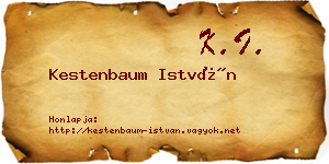 Kestenbaum István névjegykártya