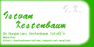 istvan kestenbaum business card